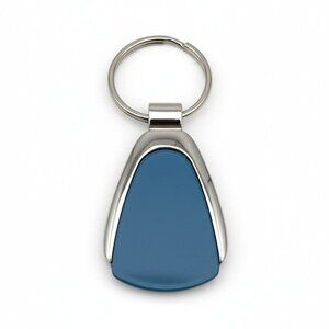 Premium Blue & Silver Metal Keychain Accessory
